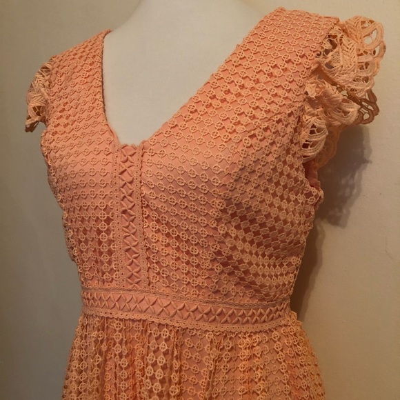 Altar’d State Size Medium Flirty Peach Lace Dress - Picture 6 of 11